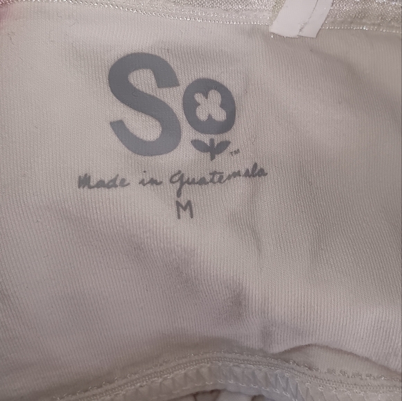 SO Y2K Stiped Tank  Top Medium White Purple Pink Hipster Rainbow + Shelf Bra - Picture 6 of 8